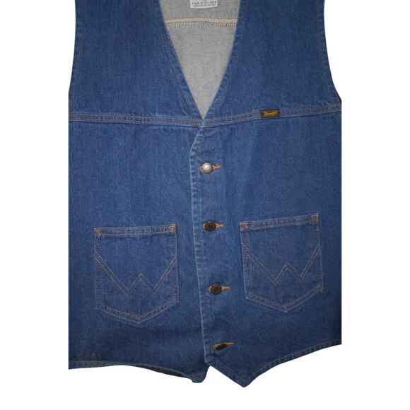 Wrangler Authentic Western Denim Vest (Size XL) - Picture 4 of 6